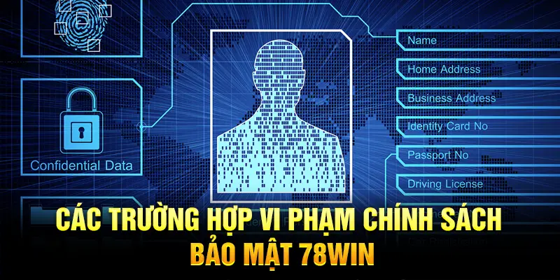 Các trường hợp vi phạm chính sách bảo mật 78win